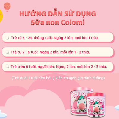  Combo 2 Sữa non COLOMI dành cho trẻ em (130g)
