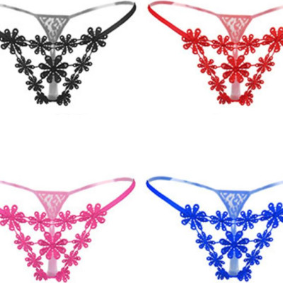  Quần lót nữ lọt khe ren hình hoa - Màu hồng