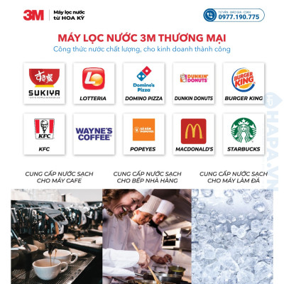 Máy Làm Mềm Nước 3M SGP124BN-T, SGP165BN-T, SGP195BN-T SCALEGARD PRO Chuyên Dùng Cho Máy Pha Cà Phê - Hàng Chính Hãng 3M