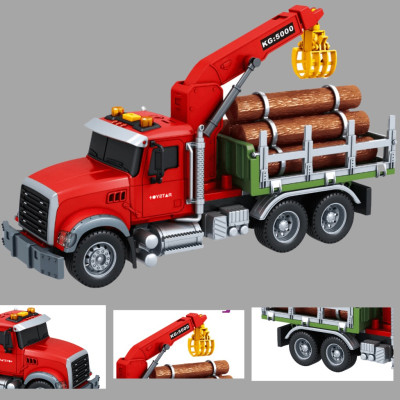 TOYSTAR  - 666-20R  Mô hình Xe vận chuyển gỗ (có cần cẩu) tỉ lệ 1:14, Xe ô tô đồ chơi cho bé