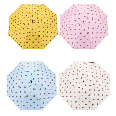 Dù Đi Mưa Gấp Gọn Hình Gấu 2 Lớp Chống Thấm Tốt - Hàng chính hãng