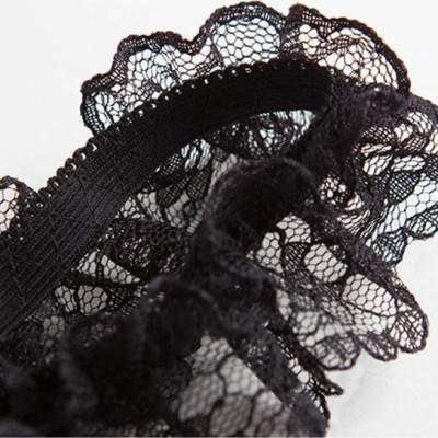  Quần lót mở đáy đính hạt - đen đỏ