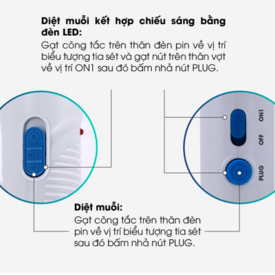 Vợt bắt muỗi điện tử Model: VBM RD.02