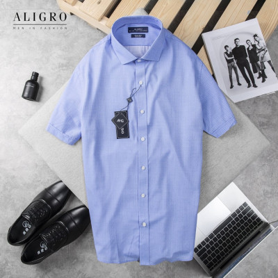 Áo sơ mi cộc tay nam công sở Aligro -  ALGS-C108