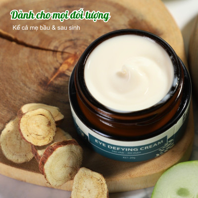 Eye Defying Cream, kem dưỡng da mắt căng mịn, chống nếp nhăn, quầng thâm, bọng mắt Wonmom 20g