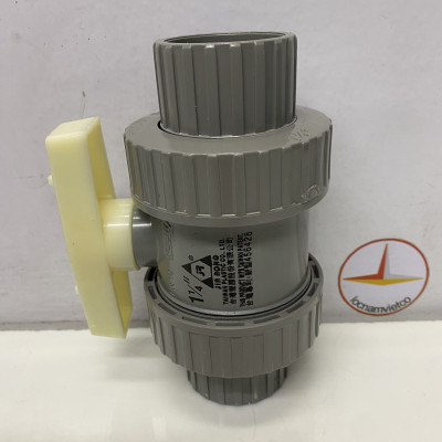 Van hai (2) đầu rắc co 42 nhựa PVC Jiarong _ UB012