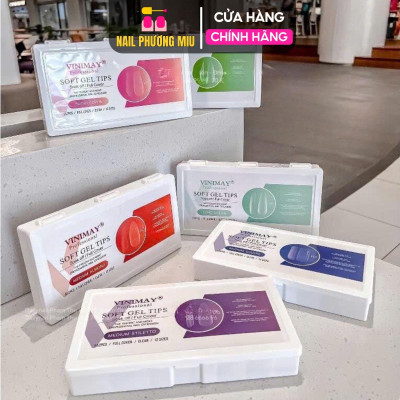 Móng Vinimay Soft Gel Hộp 552 Móng Cao Cấp Làm Nail Đủ 12 Size 7 Form Thông Dụng, Siêu Dẻo Dài Ngắn Tiện Lợi Nữ Women