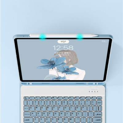 Bao da case ốp silicone kèm bàn phím bluetooth cho ipad 10.2, 10.5, 10.9, Pro 11 inch - HÀNG CHÍNH HÃNG