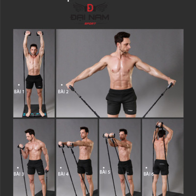 Bộ Dụng Cụ Chống Đẩy Đa Năng 3 Trong 1 Tích Hợp Tập Bụng,Dây Kéo Tay 