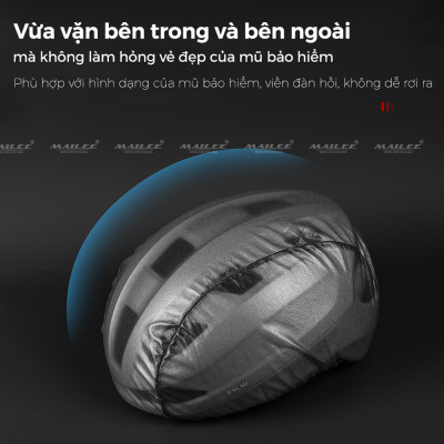 Vỏ Bọc mũ bảo hiểm xe đạp AD-01 1 cỡ có phản quang, giúp chống nước, chống gió, bụi, bọc mũ bảo hiểm xe đạp - Mai Lee