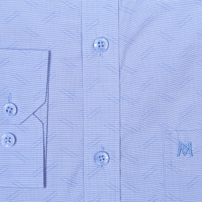 Áo sơ mi nam tay dài form suông Khatoco A1MD498T1-CNIN358-2505-D