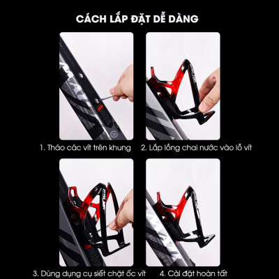 Giá Đỡ Bình Nước Xe Đạp Nhựa PC Mai Lee SZB-01, Dành Cho Xe Đạp Địa Hình và Đường Trường, Tích Hợp Chỗ Gắn định vị