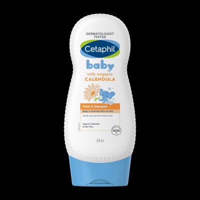 Cetaphil Baby tắm gội hữu cơ Organic - Cetaphil Baby Wash & Shampoo  with Organic Calendula Hair & Body 230ml