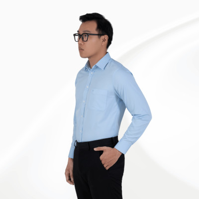 Áo sơ mi nam dài tay xanh không túi GENTITI By Thái Tuấn - 1C803HAKT005
