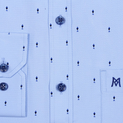 Áo sơ mi nam tay dài form suông Khatoco A1MD498T1-CNIN207-2411-D