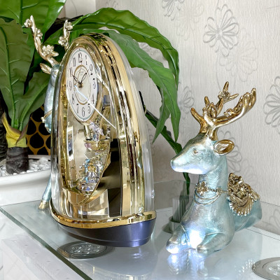 Đồng hồ để bàn Nhật Bản Rhythm 4SG725WR18 Kt 26.2 x 31.3 x 13.9cm, 1.7kg Vỏ nhựa. Dùng Pin.