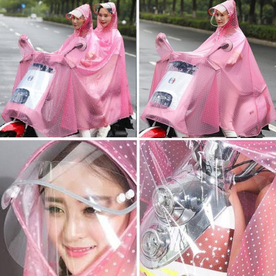 Áo Mưa 1 và  2 Đầu Có Kính Che Mặt Cánh Dơi Chấm Bi Thời Trang Chất Liệu dẻo mềm - hàng việt