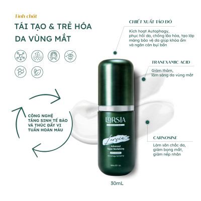 Tinh chất tái tạo và trẻ hóa da vùng mắt L’Orsia Cosmétique Autophagy Activating 30ml