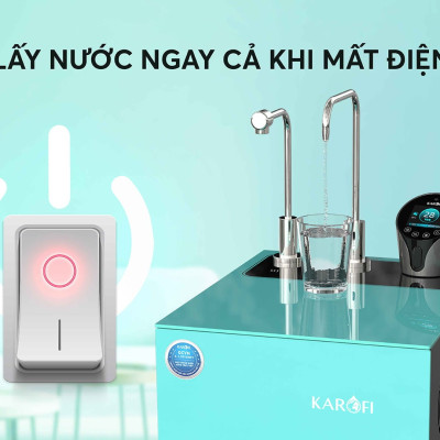 Máy lọc nước nóng lạnh Karofi KAD-N91 10 lõi Smax hàng chính hãng
