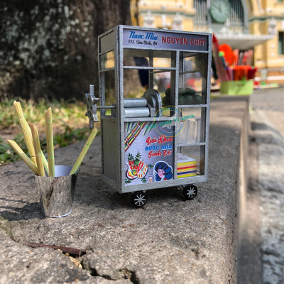 MÔ HÌNH TỰ LẮP RÁP DIY SÀI GÒN THU NHỎ - XE NƯỚC MÍA - HR01