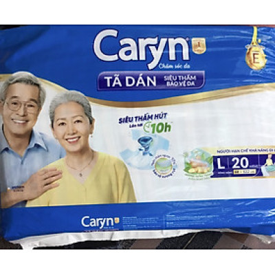 Tã dán Caryn L20 Siêu thấm hút - Tã Dán Người Lớn size L - Date luôn mới