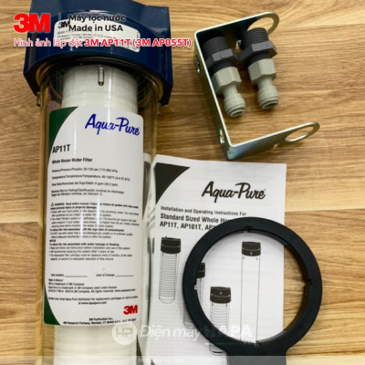 Bộ Lọc Thô 3M AP11T | AP055T Cao Cấp Kèm Lõi 10 inch Không Dùng Điện, Không Nước Thải, Nhập Khẩu Mỹ - Hàng Chính Hãng 3M