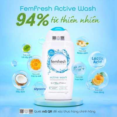 Dung dịch vệ sinh cho cả nữ và nam Femfresh Anh giúp làm sạch sẽ, thơm mát, ngăn ngừa viêm, ngứa, nấm phụ khoa - OZ Slim Store 