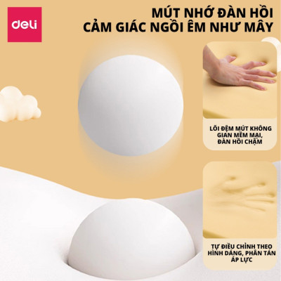 Đệm ngồi Deli nệm lót ghế cao su non siêu đàn hồi chống trĩ chống đau ê mông êm ái giúp ngồi thoải mái cả ngày tiện dụng