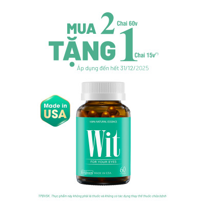 Combo 2 hộp WIT bổ mắt 60 viên tặng 1 hộp 15 viên