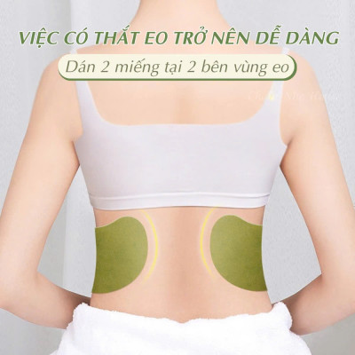 Hộp 12 Miếng Dán Ngải Cứu Tan Mỡ EO Thon Gọn Detox Thải Độc Cơ Thể Hiệu Quả Tiện Lợi