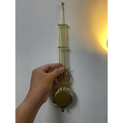 Phụ kiện lắc đồng hồ treo tường cao cấp – Cây lắc hợp kim mạ vàng bóng, dùng cho đồng hồ gỗ lũa, đồng hồ cổ
