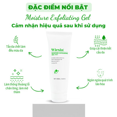 Tẩy tế bào chết cho da mặt Wiesin Moisture Exfoliating Gel 100ml - WS02