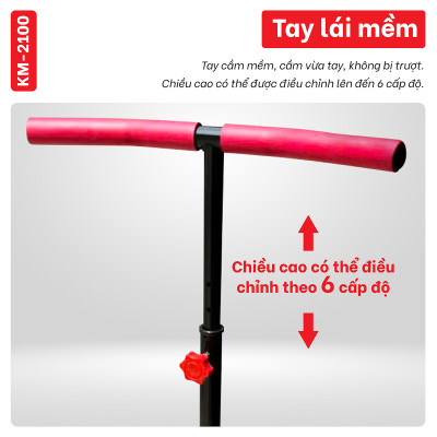 BG Máy Leo Núi KM-2100 Máy Leo Bậc Thang Gấp Gọn Thể Dục Tại Nhà An Toàn, Tiện Lợi, Hiệu Quả (hàng nhập khẩu) - 2100-RED