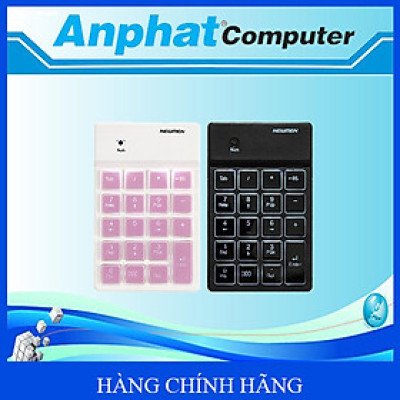 Bàn phím Số không dây Newmen TK-028 ( Bluetooth + LED Keycaps) (Black, Pink) - Hàng Chính Hãng