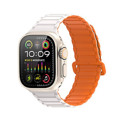Dây Đeo Thay Thế Silicone Magnets Dux Ducis Dành Cho Apple Watch Ultra, Apple Watch Series, KJ Series, Nam Châm Từ Tính_ Hàng chính hãng
