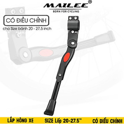 Chân chống xe đạp MTB bằng nhôm YYBC-01, có thể điều chỉnh cho xe đạp size bánh 22-29 inch, gắn bên hông phía sau cho xe đạp địa hình 22/24/26/27.5/29/700C - Mai Lee