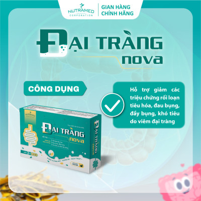 Viên uống Đại Tràng No.va hỗ trợ sức khỏe đại tràng, rối loạn tiêu hóa do viêm đại tràng (30 viên) - Nutramed