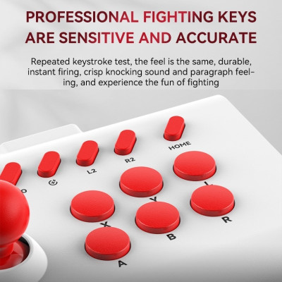 Gamepad Tay Game Arcade Y01 Không dây Bluetooth đa nền tảng cho máy tính - điện thoại - máy game hàng nhập khẩu