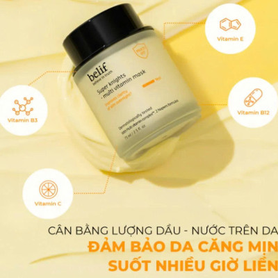 Set Mặt Nạ Ngủ Dưỡng Ẩm Phục Hồi Da Chuyên Sâu Belif Multi Vitamin Mask