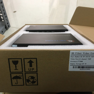 Bộ chuyển đổi video sang quang 8 kênh GNETCOM HL-8V-20T/R-720P (2 thiết bị,2 adapter) - Hàng Chính Hãng