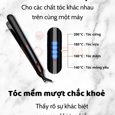 KOREMI Máy uốn duỗi 3in1 Duỗi Thẳng, Uốn Xoăn, Làm Phồng Tóc X3 ion âm, Giúp tóc suôn mượt Hàng Chính Hãng