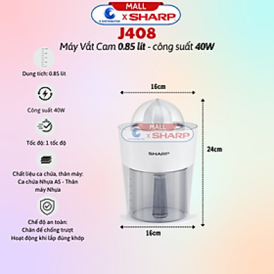 Máy vắt cam Sharp EJ-J408-WH - Hàng chính hãng