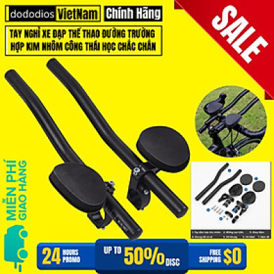 Tay nghỉ xe đạp thể thao gắn ghi đông hợp kim nhôm siêu nhẹ, tay nghỉ carbon 34cm đầy đủ phụ kiện hàng chính hãng
