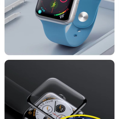 Miếng dán màn cho Apple Watch 44mm / 40mm / 42mm / 38mm cường lực dẻo Full viền 5D, chống xước, chống sốc cao cấp - Hàng nhập khẩu.