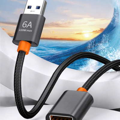 Cáp mở rộng USB 3.0, 2.0 hiệu Li-Top nối dài đầu đực sang đầu cái, dây bện dài 1.5 mét, hàng chính hãng