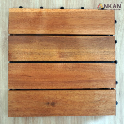 Vỉ Gỗ Lót Sàn Ban Công Cao Cấp 4 Nan – Chống Thấm, Bền Bỉ, Màu Vàng Sang Trọng