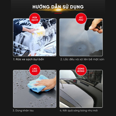 Chai Xịt Phủ Sơn Nano Fantastic XML 300ml | Chai Xịt Phủ Bóng Sơn Chống Bám Nước Kính, Chống Bám Bẩn, Sử Dụng Dễ Dàng, Nhanh Chóng Bảo Vệ Toàn Diện Ngoại Thất