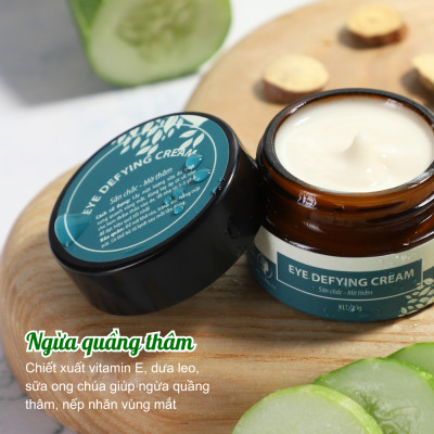 Eye Defying Cream, kem dưỡng da mắt căng mịn, chống nếp nhăn, quầng thâm, bọng mắt Wonmom 20g