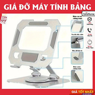 Giá Đỡ Máy Tính Bảng Xoay 360 Độ Chất Liệu Hợp Kim Nhôm, Tản Nhiệt Tốt Giao Màu Ngẫu Nhiên - Hàng Nhập Khẩu