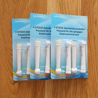 Cho máy Oral B, răng niềng, Set bộ 4 đầu bàn chải đánh răng điện New IP-17A cho răng niềng Minh House-Hàng chính hãng